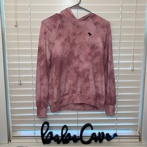 Kids Tye-Dye Pink Abercrombie T-Shirt Hoodie.
